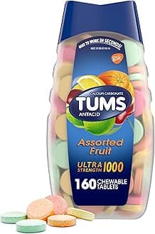 Ultra Strength Antacid Tablets for Chewable Heartburn Relief and Acid Indigestion Relief, Assorted Fruit - 160 Count