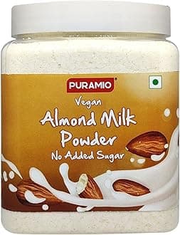PURAMIO Almond (Vegan) Milk Powder [No Added Sugar], 600g