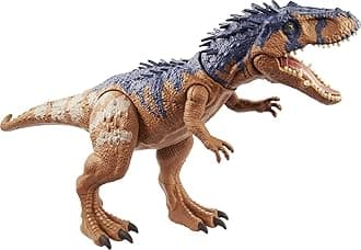 Jurassic World Massive Biters Dinosaur Action Figure, Siats Meekerorum Large Dino Toy with Tail-Activated Strike & Chomping Motion