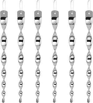 Woodpecker Bird Scare Devices，Reflective Scare Rods Control Device to Keep Birds Away from Patio Pool（Christmas Reflective Strip Hanging Home as Decoration） (6PCS)