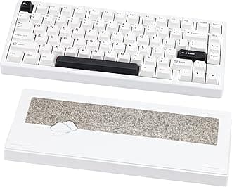 KEEBMONKEY WOBKEY Rainy 75 CNC Aluminum HMX/JWK/Cocoa Switches Triple-Mode Connectivity Mechanical Keyboard with Superior Acoustics, RGB/FR4/Silver SUS304/7000mAh/Cocoa Switch (Pro - Luna)
