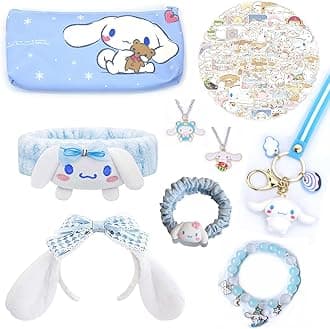 Kawaii Gift Set Cute accessories including Hairpin Headbands Cosmetic Pouch Necklaces Bracelets Keychain Stickers…