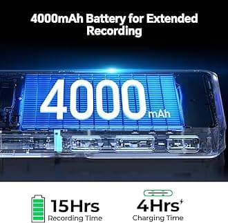 BOBLOV M7 128G 1080P HD Body Camera with 180 Rotatable Lens, 4000mAh Battery with GPS Body Cam, Last 14 Hours Video Recording, Police Body Worn Cam for Daily Shooting, Patrol, Police(128GB)