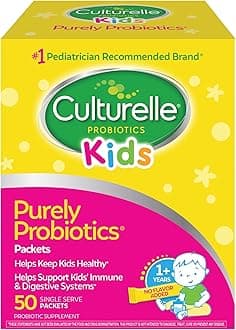 - Culturelle Kids Daily Probiotic Packets for Kids, (Ages 3+) - 50 Count – From the #1 Pediatrician-Recommended Brand – Flavorless Daily Probiotics for Digestive Health & Immune Support