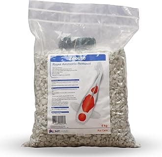 NT Labs Koi Care Zeolite, Zeolite Chunks with Filter Media Bag, Rapidly Removes Toxic Ammonia from Pond Water, Reduces Nitrite and Nitrate in Pond Water, Maintains Health and Wellbeing of Pond Fish