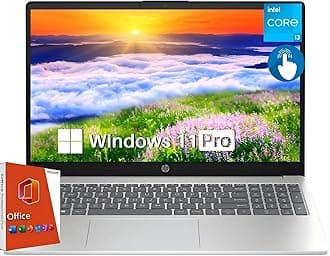 HP 15.6" Touchscreen Business & Student Laptop Computer, Lifetime Office Pro, HD Touch-Screen, Intel 6-core i3-1215U, 32 GB RAM, 1 TB SSD, Long Battery Life, Wi-Fi 6E, Windows 11 Pro w/AI Copilot