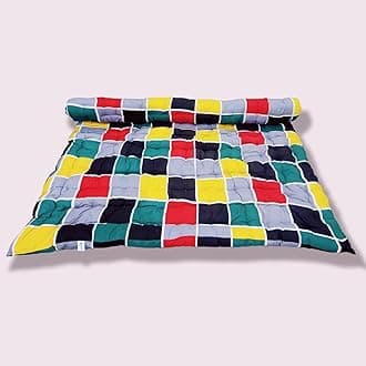 Soft Cotton Mattress Foldable Movable Picnic Light Weight Filled Single Firm Mattress| Gadda (3D Design Printed, 1 Sleeping Capacity, 3 x 6 ft or 72 x 36 Inches) (Multicolor Boxes)