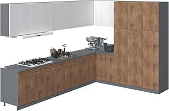 Kitchen Timeless Collection Natural Teak & White Gloss Color Base Size 12Ft Wide