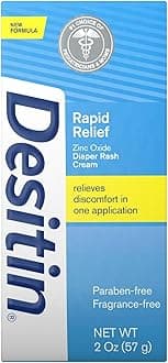 Desitin Rapid Relief Creamy Zinc Oxide Diaper Rash Cream (Pack of 3)