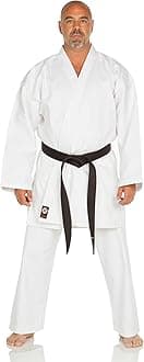 Karate Gi - Lightweight Student Karate Uniform - Professional quality made Kimono - Advanced 100% Cotton Martial Arts Kit - Great for all style Karate Training for Adults & Kids. (White, 00)