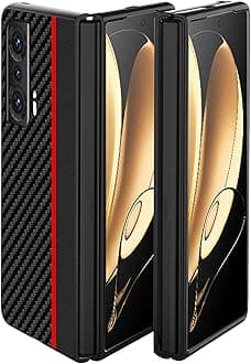 OIATROE Case for Honor Magic V2,[Heat dissipation] [Anti-fingerprint ] [Protect back camera] Ultra Silm Case Matte Material Cover for Honor Magic V2 -Black red