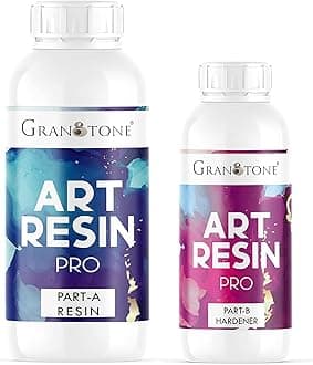 Crystal Clear UV Resistant| Long- Lasting| Smooth Finish| All Surface |Easy to Use |Non-Toxic Epoxy Art Resin Formula (1.2 KG)