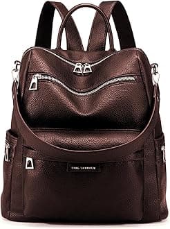 TrueArch Kayla Stylish Vegan Leather Backpack & Purse for Women | Gifts | Shoulder Bag for Women and Girls | College Bag for Girls | Multipurpose Travel Bag | Durable | Multipurpose