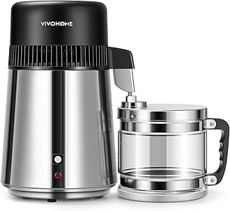 VIVOHOME 4L Brushed 304 Stainless Steel Water Distiller Silver