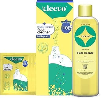Natural Disinfectant Floor Cleaning Liquid (10L Bottle Pack) | Eco-Friendly, Non-Toxic & Pet-Friendly, Disinfectant Floor Cleaners | Powder to Liquid Surface Cleaner | (Zesty Lemon)