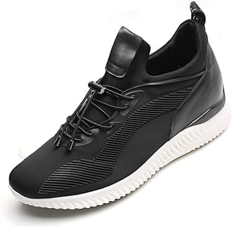 CHAMARIPAMen's Invisible Height Increasing Elevator Shoes - Light Weight Casual Sport Shoes Sneakers - 2.76 inches Taller H71C62V011D 10 US Black