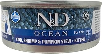 Cat Ocean Tuna, COD, Shrimp & Pumpkin Kitten 70 GR