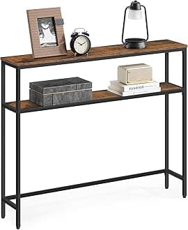 VASAGLE Console Table, Rustic Brown ULNT131K01