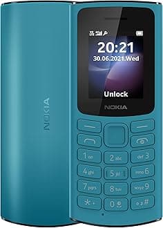 105 4G Feature Phone With Long-Lasting Battery, Classic Quality Design , Packed Features, Classic Games, Radio, Flashlight And Plenty Of Storage Space, Dual Sim, RAM 48 Mb, Rom 128 Mb - Blue