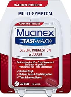 Mucinex Fast-Max Severe Congestion & Cough Caplets, 20ct