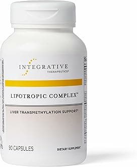 Integrative Therapeutics Lipotropic Complex - Liver Support Supplement for Adults* - Includes Milk Thistle & Vitamin B6 and B12 - Gluten-Free & Dairy-Free - 90 Count (45 Servings)