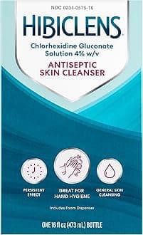 HibiclensAntimicrobial, Antiseptic Soap and Skin Cleanser – Foaming Pump Included – 16 oz – for Home and Hospital – 4% CHG