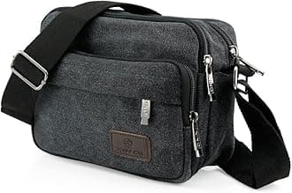 TM Men Vintage Crossbody Canvas Messenger Shoulder Bag Hiking Military Travel Satchel