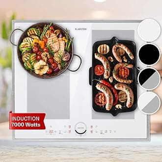 Klarstein Induction Hob, 7000W Electric Hob Induction Cooker, 4 Ring Electric Pan Hob, Built-in Table Top Cookers w/ 4 Hobs, Touch Control, Induction Heater Cooktops, Electric Hot Plates for Cooking