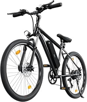 35-Speed Electric Bike for Adults 750W 26" Tire Commuting Electric Mountain Bike 20MPH Range 55+ Miles 374.4Wh Removable Battery Front Fork Suspension Fenders Lightweight Electric Bicycle,Black