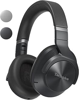 Technics EAH-A800E-K Bluetooth Headphones, Over-Ear with Noise Cancelling and Microphone, Ergonomic Design, Easy Connection, Black