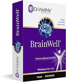 Dr.WellMe- Nootropic Brain Booster Supplement with Turmeric & Ginkgo Biloba for Men & Women – L-Theanine, Vitamin D3 to Enhance Memory, Focus & Cognitive Health – Vegan Capsules (30 Count)