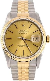 RolexPre-Loved Oyster Perpetual Datejust Automatic Watch Stainless Steel and Yellow Gold 36