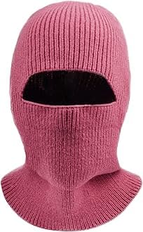 CLAPE Balaclava Ski Mask Warm Face Mask for Cold Weather Balaclava Knitted Cap Mens 2-in-1 Hat Snow Mask Neck Warmer Hood