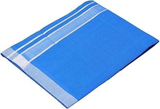 Men's Cotton Colored Dhoti with Fancy Border Kerala-style Veshti Mundu Kaili Lungi 2.0 Mtrs