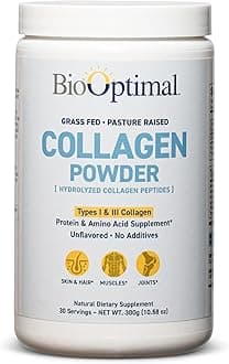 Collagen Powder, Collagen Peptides, Grass Fed, Non-GMO Premium Quality Hydrolyzed Collagen Protein, Pasture Raised, Dissolves Easily, 300 Grams