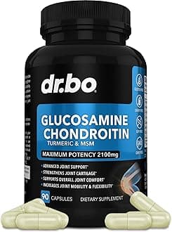 Glucosamine Chondroitin MSM Turmeric - Joints Health Supplement 2100mg Knee Bone & Joints - Joint Support Supplement Pills Advanced Glucosamine Sulfate Capsules Joint Supplements for Men Women Adults