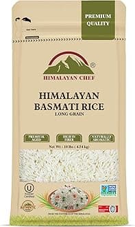Basmati Rice,Extra Long Grain Rice Fluffy Quick Cooking Aromatic - 10 lbs.(Packaging May Vary)