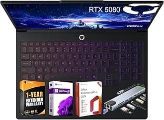 LenovoLegion Pro 7i 16" OLED WQXGA 240Hz Gaming Laptop Intel Core Ultra 9 275HX, 64GB RAM 2TB SSD NVIDIA GeForce RTX 5080 Eclipse Black, Win 11 Pro, 1-Year Ext Warranty, Microsoft Office, GIZPRO HUB