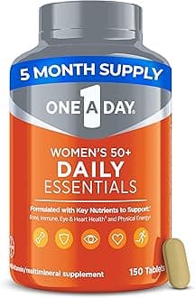 ONE A DAYMultivitamin for Women 50+ Daily Essentials | Vitamins for Women 50 Plus to Support Eye, Immune Health & Physical Energy | Women's Multivitamin with Vitamin C & Vitamin D, 150 Count