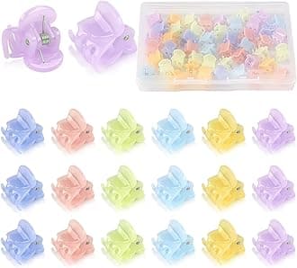 JANYUN 48 Pcs Small Mini Hair Claw Clips Hair Clamps for Women Girl's Hair (C...