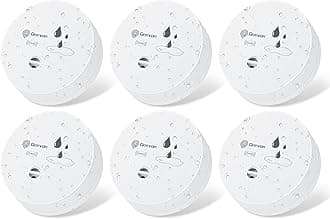 Geevon 6 Pack Water Leak Detectors, 100dB Water Sensor Alarms Flood Detector for Basements, Bathrooms, Laundry Rooms, Kitchens, Garages, and Attics, Water Alarms Battery-Operated (Battery Included)