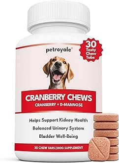 Cranberry Chews for Dogs – UTI Support & Bladder Support – Cranberry Supplement for Dogs – Dog Kidney Support – Urinary Tract & Bladder Control (30 Soft Chews)