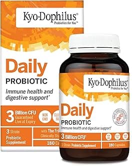 Kyo-Dophilus Daily Probiotic - Immune & Digestive Health Support* - Clinically Studied Friendly Trio Strains - Adult Probiotic Capsules - 180 Capsules (90 Servings)