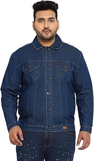 Urbano PlusMen's Regular Fit Washed Full Sleeve Denim Jacket