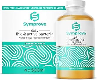 Symprove Probiotic, Original Flavour, at Least 10 Billion CFUs, Water-Based, Vegan, Dairy & Gluten Free (Pack of 4 x 500ml)