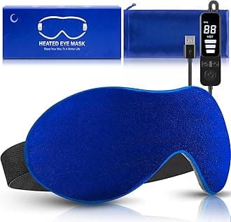 Heated Eye Mask, Dry Eye Mask Heat Eye Compress with Flaxseed, Warm Eye Compr...
