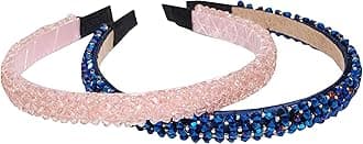 Vogue Hair Accessories Crystal Beaded Plastic Fancy Party Wedding Hairband For Girls