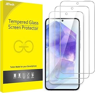 Screen Protector for Samsung Galaxy A55 5G 6.6-Inch, 9H Tempered Glass Film, Anti-Scratch, HD Clear, 3-Pack