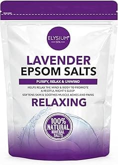 Lavender Epsom Salts | Relaxing Bath with 100% Natural Mineral Salts for Muscle Relief Sleep Promotion and Skin Softener (450g)