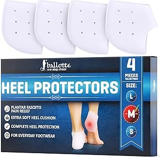 Ballotte Men's, Women's Plantar Fasciitis Treatment, Heel Pain Relief Protectors - 2 Pairs